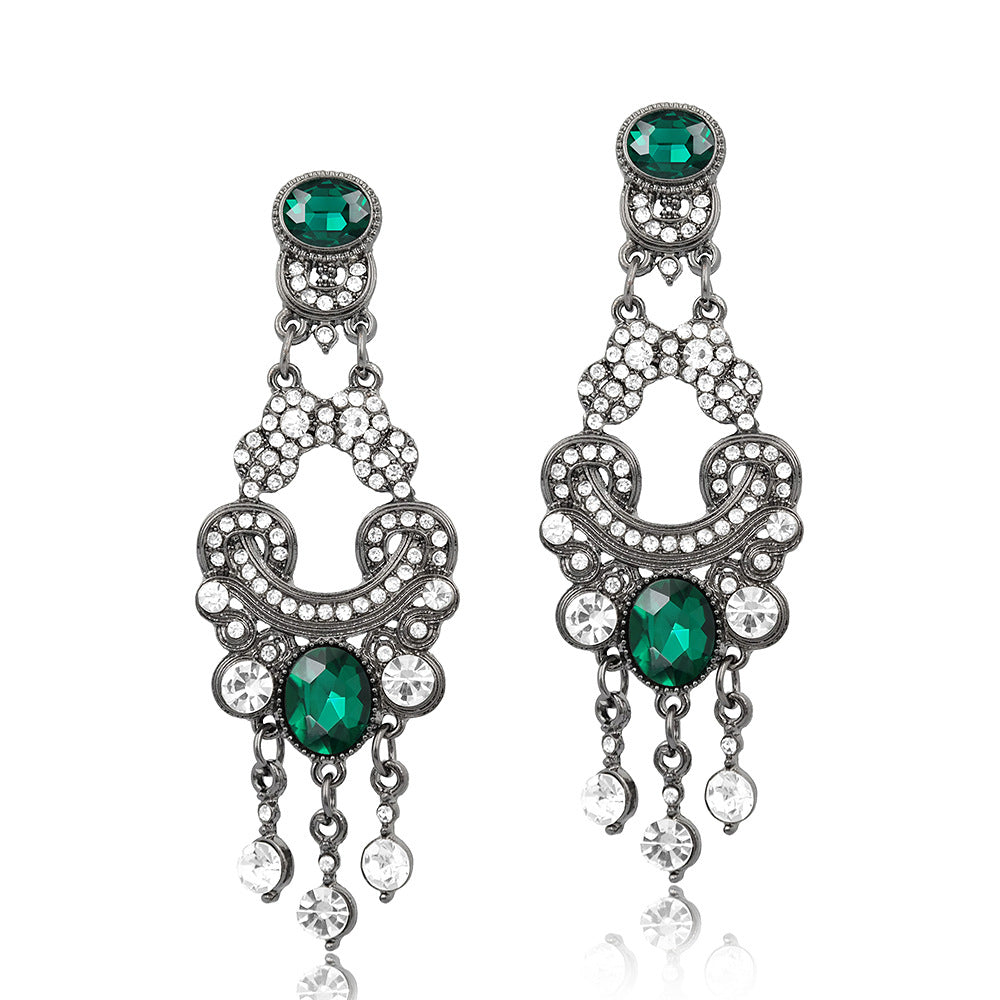 Pendientes de banquete de Tassel de diamante larga y larga al por mayor